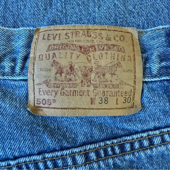 Levi's 505 Jeans Mens 38 x 30 USA Red Tab Regular Fit Straight Leg Vintage Levis - Picture 6 of 15